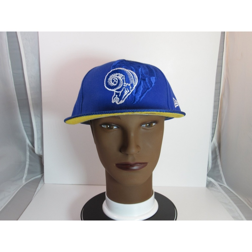 Los Angeles Rams Hat New Era 59FIFTY Low Profile Fitted 7 3/4 Blue NFL Sideline